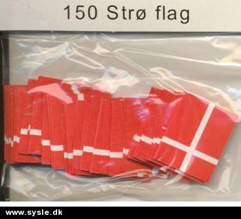 0016 - Udstanset Flag til pynt 2x2,5cm - ca. 150 stk *SIDSTE*