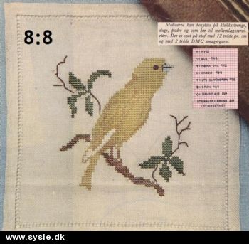 Fe 07-63-29 Mønster: 8:8 Små fuglevenner - Kanariefugl  *org*
