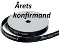 Klik her for at se flere billeder og f mere information om varen:  0568 - Satinbånd Årets konfirmand/Sort- 9mmx3m på rulle