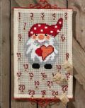 Klik her for at se flere billeder og f mere information om varen:  Pe 34-5221/ Pakke: Julekalender - Skovnisse med hjerte - 35x55cm
