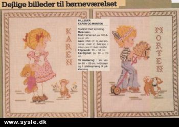 Hv 10-82-52 Mønster: Broder Her bor... 20x25cm *org*