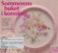 Klik her for at se flere billeder og f mere information om varen:  Hv 29-87-48 Mønster: Broderet buket i ramme ø:13cm *org*