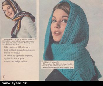 Hv 49-65-41: Mønster: 2 hæklet halstørklæde fra 1965 *org*