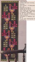 Klik her for at se flere billeder og f mere information om varen:  Hv 43-74-33: Mønster: Brodere Kl.streng m. kunstfugle27x92cm *org*