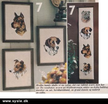 Hv 43-74-39 Mønster: 4 hundeportrætter *org*