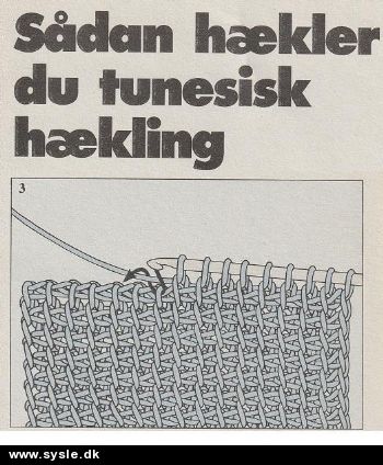 Ao 03-86-30: Mønster: SÅDAN hækler du Tunesisk hækling (vejl.)