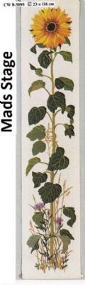 Klik her for at se flere billeder og f mere information om varen:  Cw 08-3095/(-) Mønster: kl.st. Stor Solsikke  23x116cm *org*