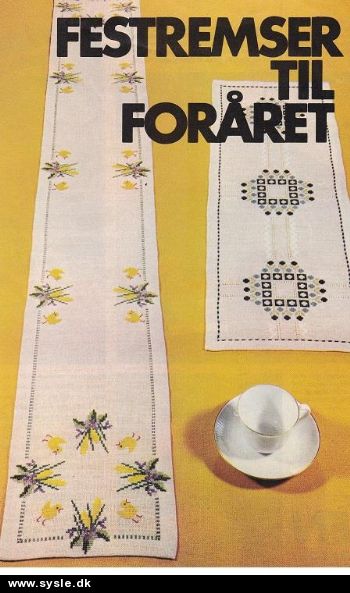 Hv 10-71-35: Mønster: Brodere Festremse til påske mm. 16x115cm *org*