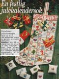 Klik her for at se flere billeder og f mere information om varen:  Hm 45-99-40: Mønster: Brodere Kalender-Julestrømpe 45cm *org*