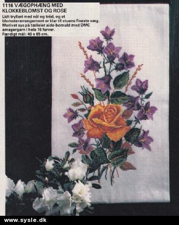 Fj 06-83-16 Mønster: Broder vægophæng med blomster 40x65cm *org*