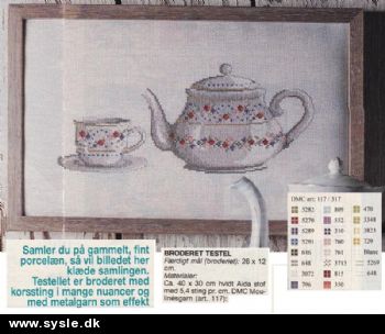 Fj 52-00-18: Mønster: Broderet køkkenbillede 12x26cm *org*