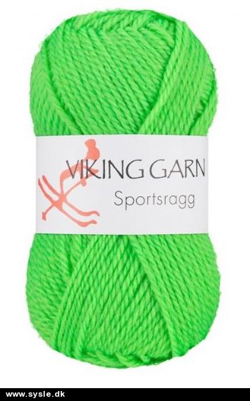 0535 Sportsragg - Neon Grøn - 50g 1ng.
