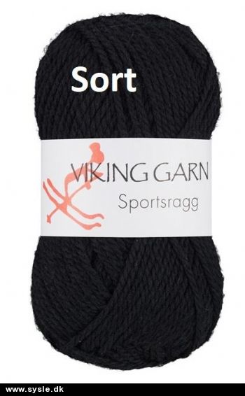 0550 Sportsragg - SORT - 50g 1ng.