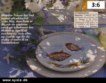 Hv 29-97-56 Mønster:Porcelænsmaling(3:6) Fisketallerken-Aftrækkerfisk*org*