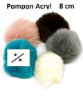 Klik her for at se flere billeder og f mere information om varen:  9772 Acryl Pompon - 8cm - SE FARVER