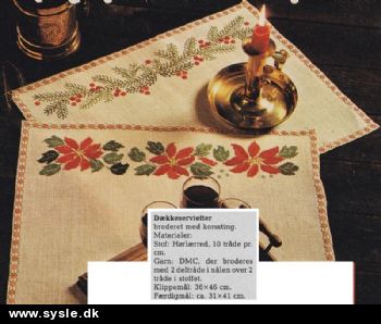 Hv 48-76-55 Mønster: 2 Servietter til jul *org*