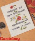 Klik her for at se flere billeder og f mere information om varen:  Hv 20-86-72: Mønster: Brodere Gæstebog med blomster *org*