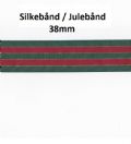 Klik her for at se flere billeder og f mere information om varen:  0488 Silkebånd - 38mm Rød/grøn stribet - pr.m.