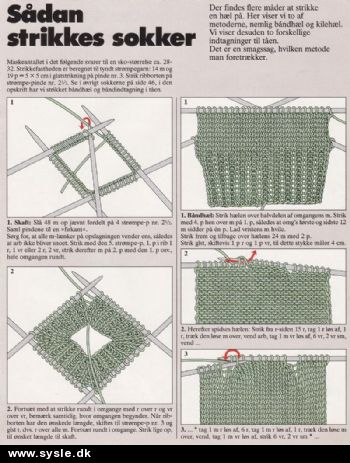 Ao 12-89-30: Mønster: SÅDAN strikkes sokker (vejl.)