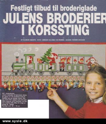 Fj 40-xx-59: Mønster: Julekalender med togvogn 33x78cm *org*