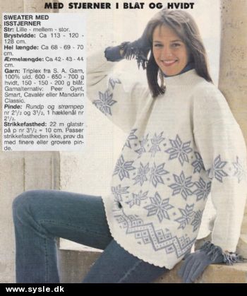 Fe 45-92-05 Mønster: Sweater med stjerner S-L *org*