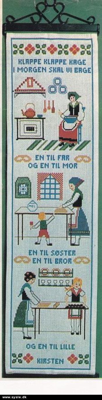 Fe 14-75-44: Mønster: Broder ophæng. Klappe Kage 20x75cm *org*