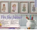 Klik her for at se flere billeder og f mere information om varen:  Hv 20-00-67: Mønster: Brodere 4 dukkebilleder 11x13cm *org*
