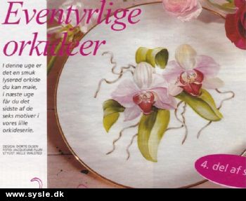 Hv 19-03-57 Mønster: Porcelænsmaling. Orkideer 4:5 *org*