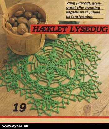 Hv 45-82-49d Mønster: Hæklet lysedug ø:34cm *org*