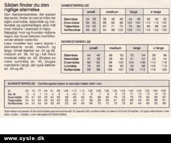 Ao Måleskema / Mønster: SÅDAN ser du alle str. og mål (vejl.)