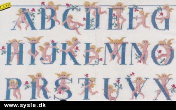 Ao 08-87-38: Mønster: abc - Alfabetet m. amoriner *org*