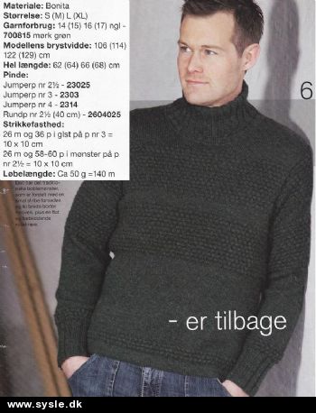 In 03-07-15: Mønster: Sømandstrøje - p. 2,50-4,00/str. S-XXL *org*