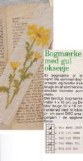 Klik her for at se flere billeder og f mere information om varen:  Hm 30-91-xx: Mønster: Brodere bogmærke m. blomst *org*