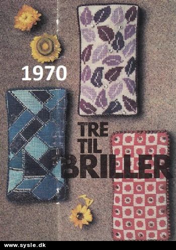 Hv 48-70-60: Mønster: Brodere 3 Brilleetui *org*