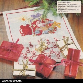 Hv 38-00-79: Mø: Brodere Julekalender 33x38cm *org*