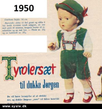 Al 47-50-25: Mønster: Tøj til dukke Jørgen H:54cm *org*