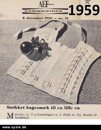 Al 49-59-39: Mønster: Strik hagesmæk fra 1959 *org*