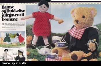 Ao 12-81-16: Mønster: Sy Bamse og Dukke Lise 40-35cm *org*