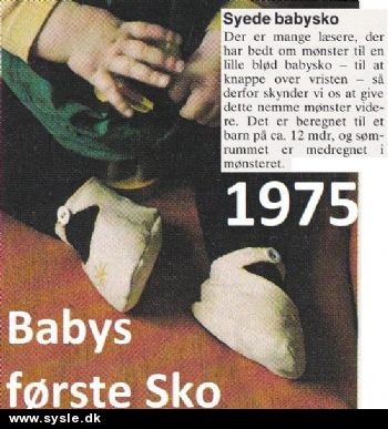 Ao 23-75-02: Mønster: Sy babys første sko ca. 12mdr. (ca. 12cm) *org*