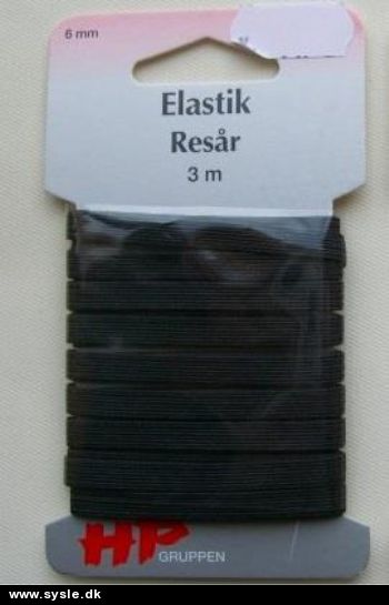 Elastik 5/6mm SORT 10m rl.