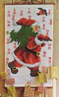 Klik her for at se flere billeder og f mere information om varen:  Hv 40-12-59: Mø: Brodere stor julekalender med nisse 34x58cm *org*