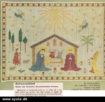 Al 47-63-61a: Mønster: Juleophæng - Maria, Jesus og julestjernen *org*