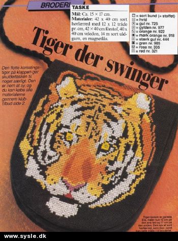 Ao 08-91-35: Mønster: Broder Taske med Tiger *org*