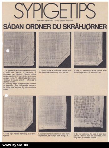 Al 14-xx-89: Vejledning: Sådan sys hjørner på broderi *org*
