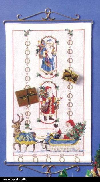 Fj 38-99-20: Mønster: Julekalender - Nisse i kane *org*