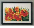 Klik her for at se flere billeder og f mere information om varen:  Ao 01-94-20: Mønster: Bro. billede med tulipaner 29x47cm *org*