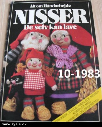 Ao 10-83-01: Mønster: Hækl, strik, sy og filt Nisse 24s. Hefte *org*