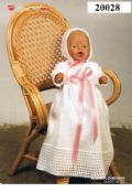 Klik her for at se flere billeder og f mere information om varen:  Hj 20028/ Garnpakke - Baby Born Dåbskjole + m./u. Garn *org*