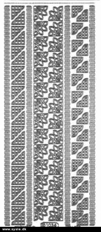 1034 Stix Hjørne/Strib - 3 mini hjørner(vifte)+strib *76+20 på ark*