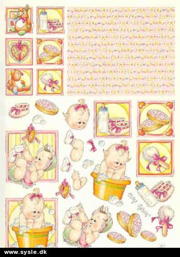 2435 - 3D Baby, pige m. bagrund + 4K